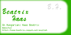 beatrix haas business card